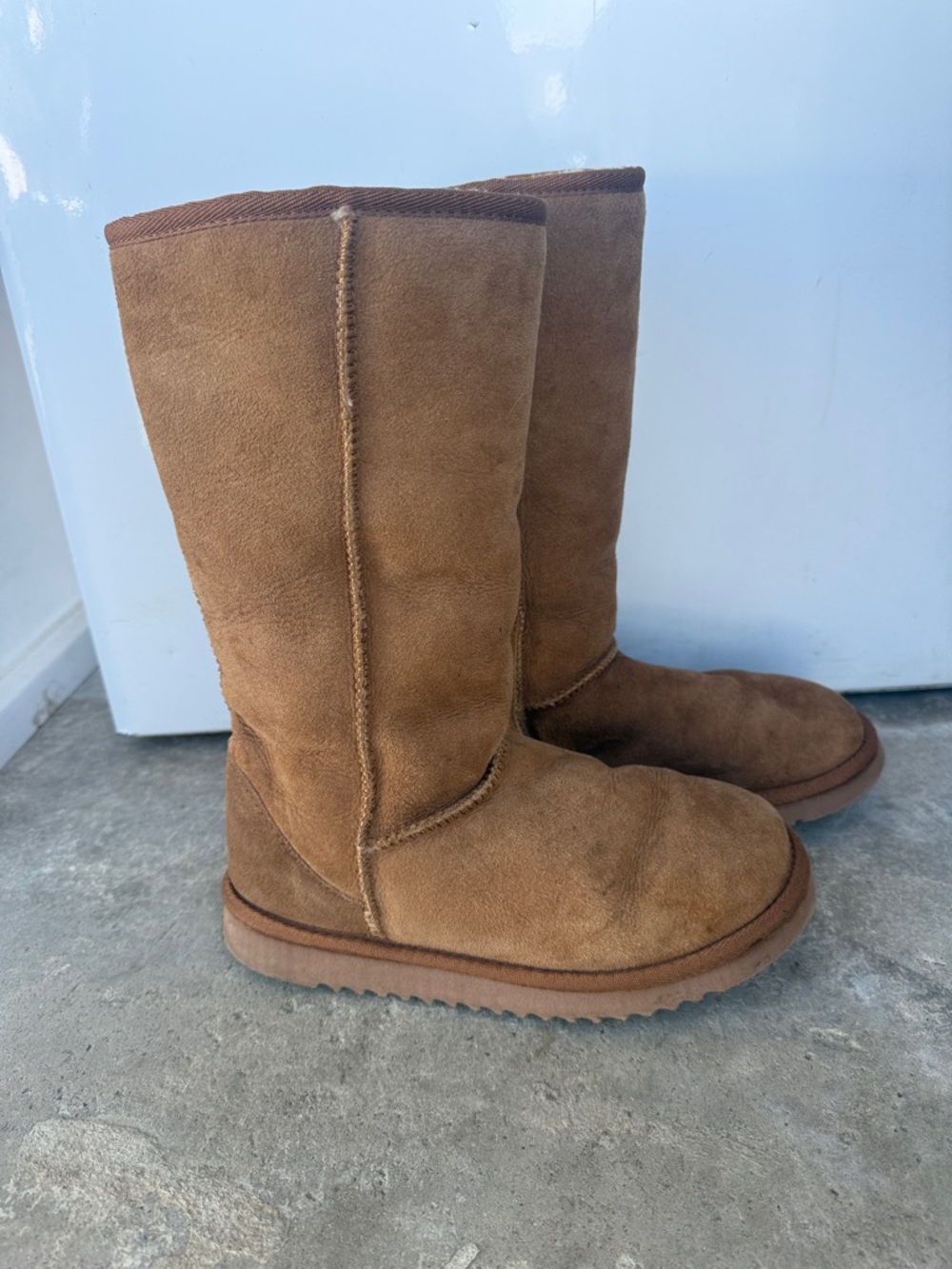Classic Chestnut Suede Mid-Calf Boots